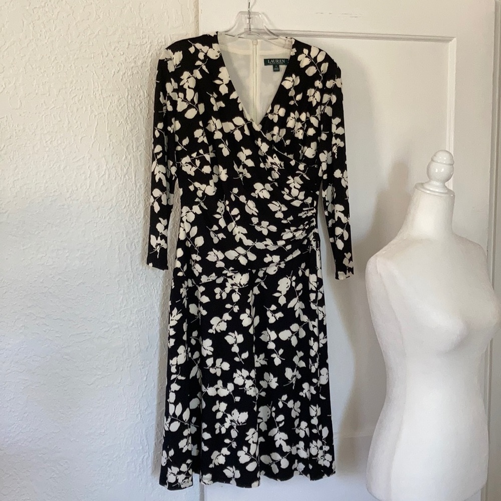 Ralph Lauren Faux Wrap Jersey Dress Size 10